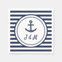 Navy Anchor Nautical Theme Custom Boat Wedding