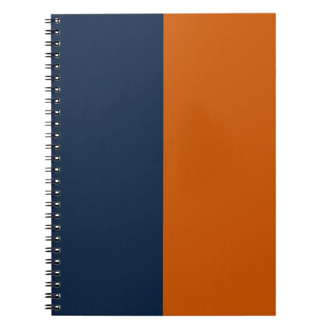 Navy and Burnt Orange CUSTOM Notebook (Front)