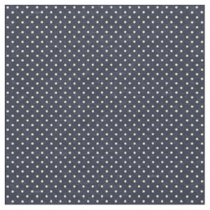 Navy and Cream Polka Dots Fabric