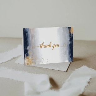 Navy and Gold Baby Shower Thank You Card