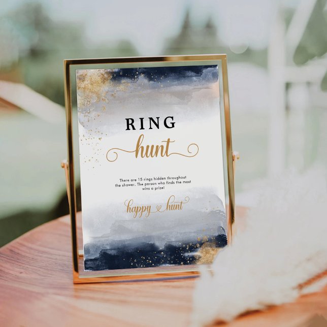 Navy and Gold Ring Hunt Sign (Creator Uploaded)