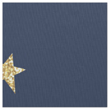 Navy And Gold Stars Custom Pima Cotton (54" width)