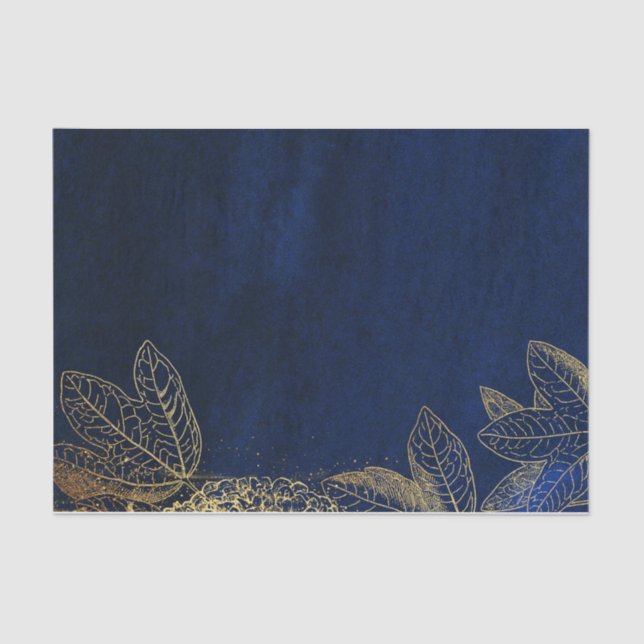 Navy and Gold Tissue Paper (Front)