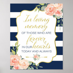 Navy and Gold Wedding Sign Bridal Shower Sign