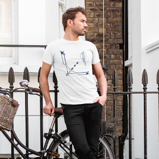 Navy and Grey Elegant Modern Abstract T-Shirt