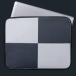 Navy and Grey Rectangles Laptop Sleeve<br><div class="desc">Two navy rectangles and two grey rectangles form a chequered pattern in this clean digital design. It has a bold but classic look to it. 

 

 Digitally created image. 
 Copyright © 2012 Claire E. Skinner. All rights reserved.</div>