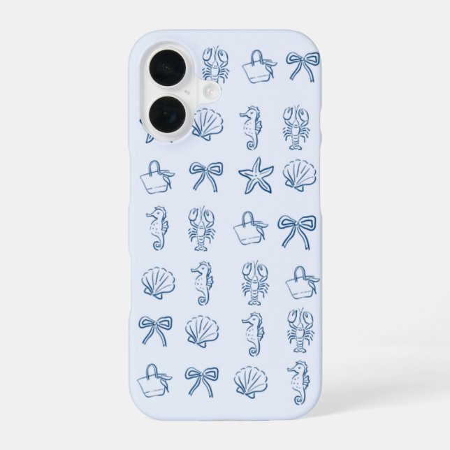 Navy and light blue phone case summer (Back)