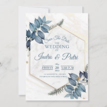  Navy and light blue watercolor floral all in one 