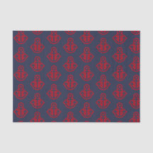Navy and Red Anchors Tissue Paper