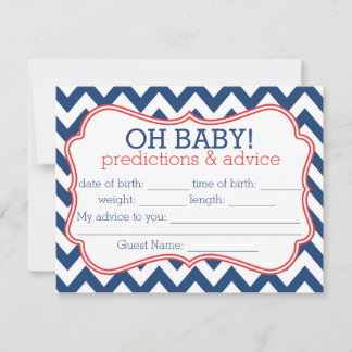 Navy and Red Chevron Predictions & Advice Card