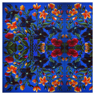 Navy and Red Fall Porch Fabric