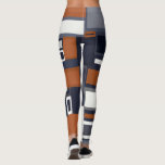 Navy and Rust Mid Century Modern Pattern Leggings<br><div class="desc">Navy and Rust Mid Century Modern Pattern</div>