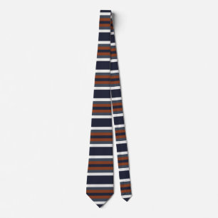 Navy and Rust Stripes II A Tie