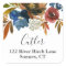 Navy and Rust Watercolor Floral Return Address