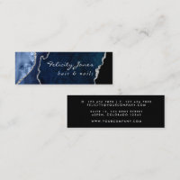 Navy and Silver Agate Precious stone