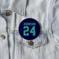 Navy and Teal Athlete Name Jersey Number