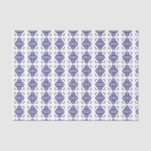 Navy and White Damask Pattern Tissue Paper