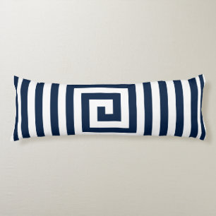 Navy and White Geometrics Solid Reverse Body Cushion