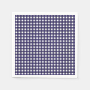 Navy and White Gingham Napkin
