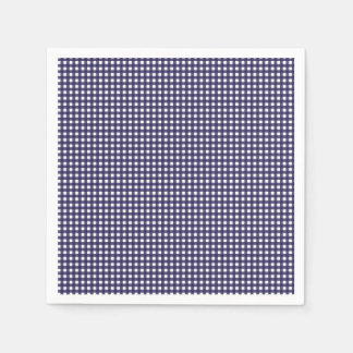 Navy and White Gingham Napkin