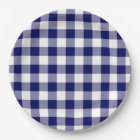 Navy and White Gingham Pattern