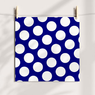 Navy and White Polka Dots Poster