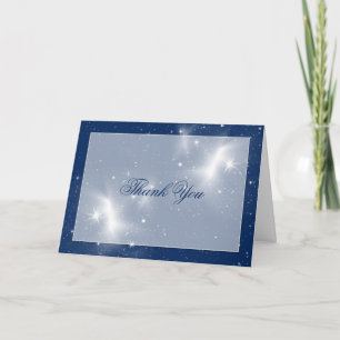 Navy and White Stars Wedding Thank You