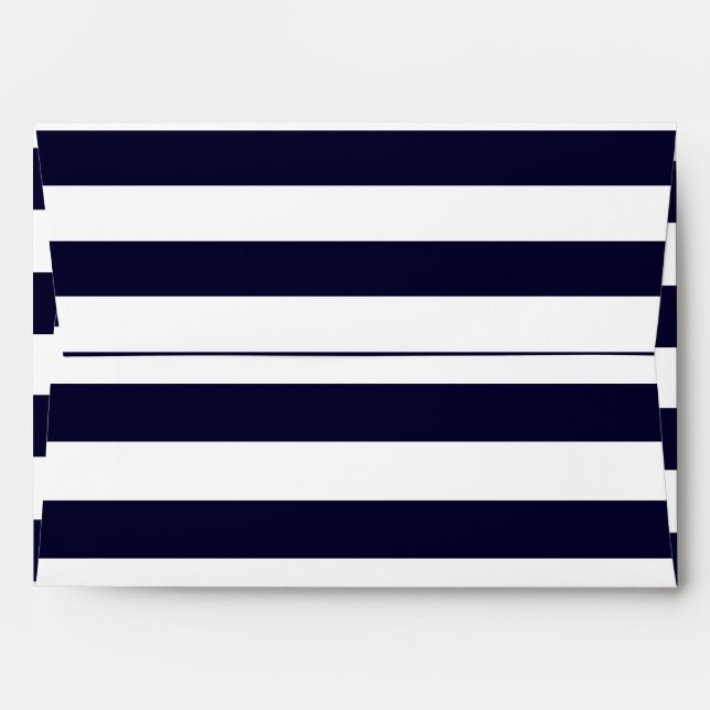 Navy and White Striped Envelopes (Back (Top Flap))