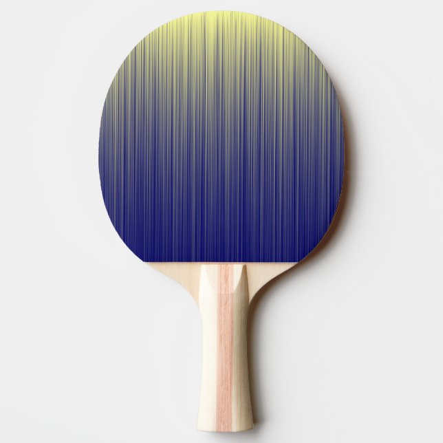 Navy and Yellow Gradient Line Pattern Ping Pong Paddle (Back)