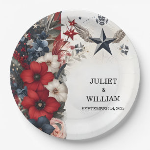 Navy Army War Marine Tactical Military Wedding Paper Plate