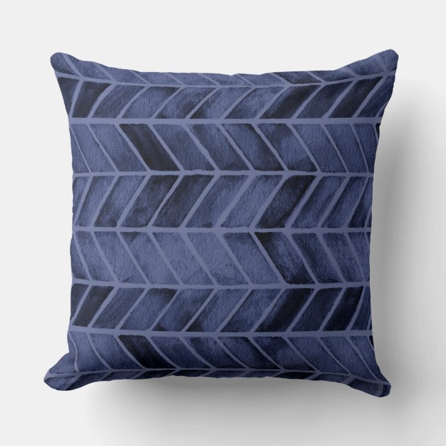 Navy Arrow Watercolor  Cushion (Front)
