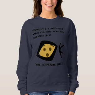 Navy 'Awestruck'  Basic Boomeranged Sweatshirt