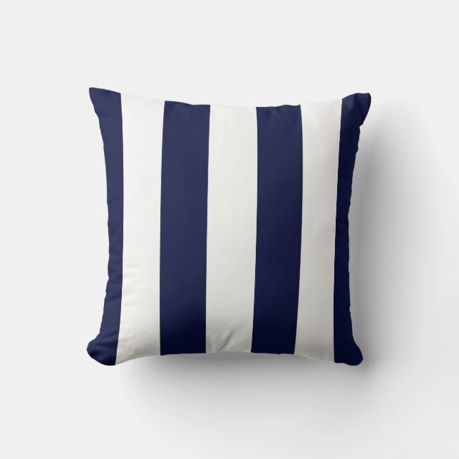 Navy Awning Stripe Cushion (Front)