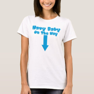 Navy Baby On The Way (blue) T-Shirt