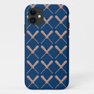 Navy Baseball Bat iPhone 11 Case