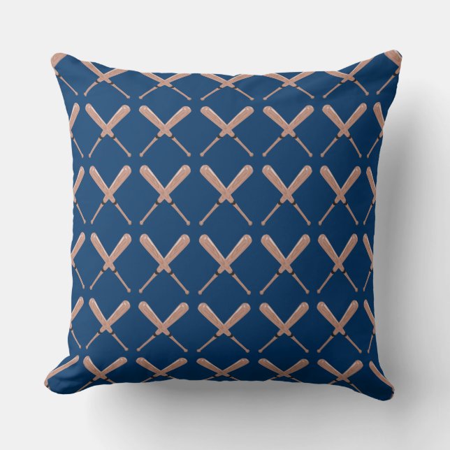 Navy Baseball Bat Cushion (Front)