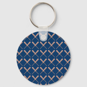 Navy Baseball Bat Key Ring