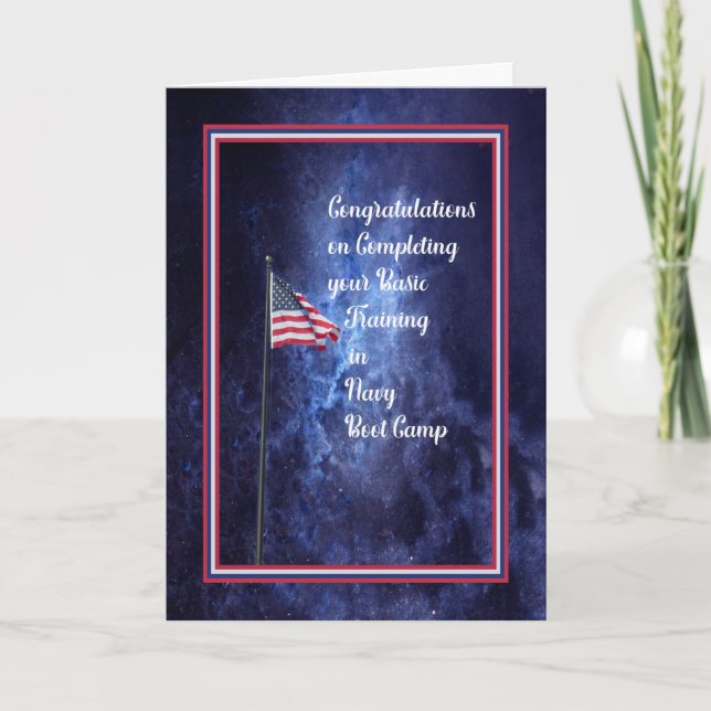 Navy Basic Training Boot Camp Graduation Card (Front)