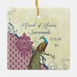 Navy & Berry Berry Elegant Damask Peacock Wedding Ceramic Tree Decoration<br><div class="desc">Navy and Berry Berry Raspberry Elegant Victorian Damask Peacock Wedding Party Bridesmaid Keepsake Ornament Favour Gifts


 








 


  





 


 


 













 


 Engagement,  Anniversary,  Wedding Your Photo Wrapped Canvas Photos</div>
