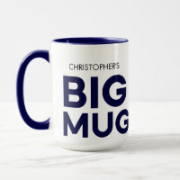 Navy Big Mug | Huge Mug | Custom Name Mug