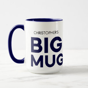 Navy Big Mug   Huge Mug   Custom Name Mug