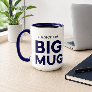 Navy Big Mug Huge Mug Custom Name Mug