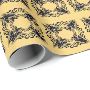 Navy Black Wrapping Paper