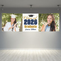 Navy Blue 2026 Graduation Party Two Photo