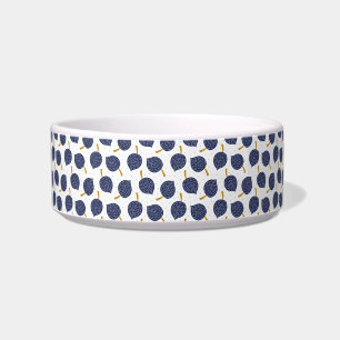 Navy Blue Abstract Flying Bomb Fruit Pattern Bowl