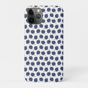 Navy Blue Abstract Flying Bomb Fruit Pattern iPhone 11 Pro Case