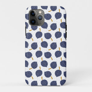 Navy Blue Abstract Flying Bomb Fruit Pattern iPhone 11 Pro Case