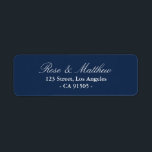 Navy blue address label return address label<br><div class="desc">custom text design</div>