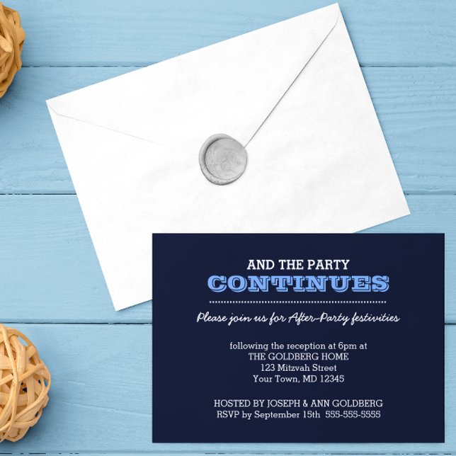 Navy Blue After Party Invitation (Creator Uploaded)