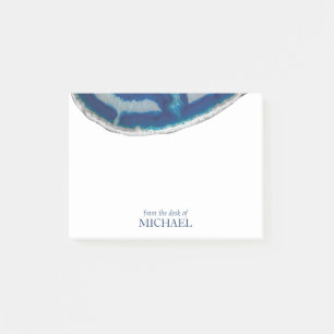 Navy Blue Agate Post-it Notes